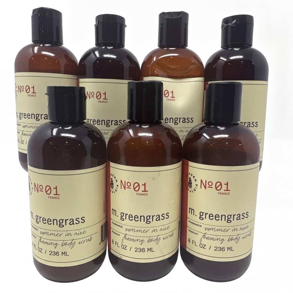 m. greengrass Summer in Nice Foaming Body Scrub No. 01 France , 8 oz ea.
